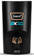 LIVPURE LIV-PEP-STAR-COPPER 2X Power Filter Water Purifier (Black)